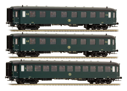 LS Models 42105 - 3pc Passenger Coach Set I2 AB + I2 AB + I2 C of the SNCB